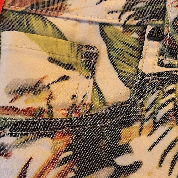 KUT FROM THE KLOTH Shorts Jane High Rise Tropical Blossom Size 14 - Picture 5 of 9